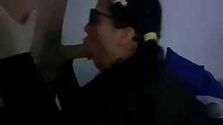 Big breast blowjob undergarments